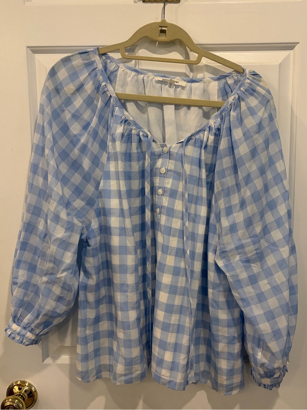 Emerson Fry Lucy Blouse - Blue and White Gingham